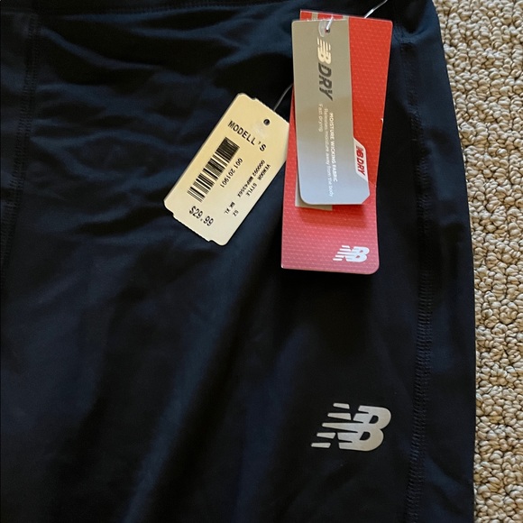 New Balance black Leggings with Logo Mens NWT XL - Picture 2 of 5